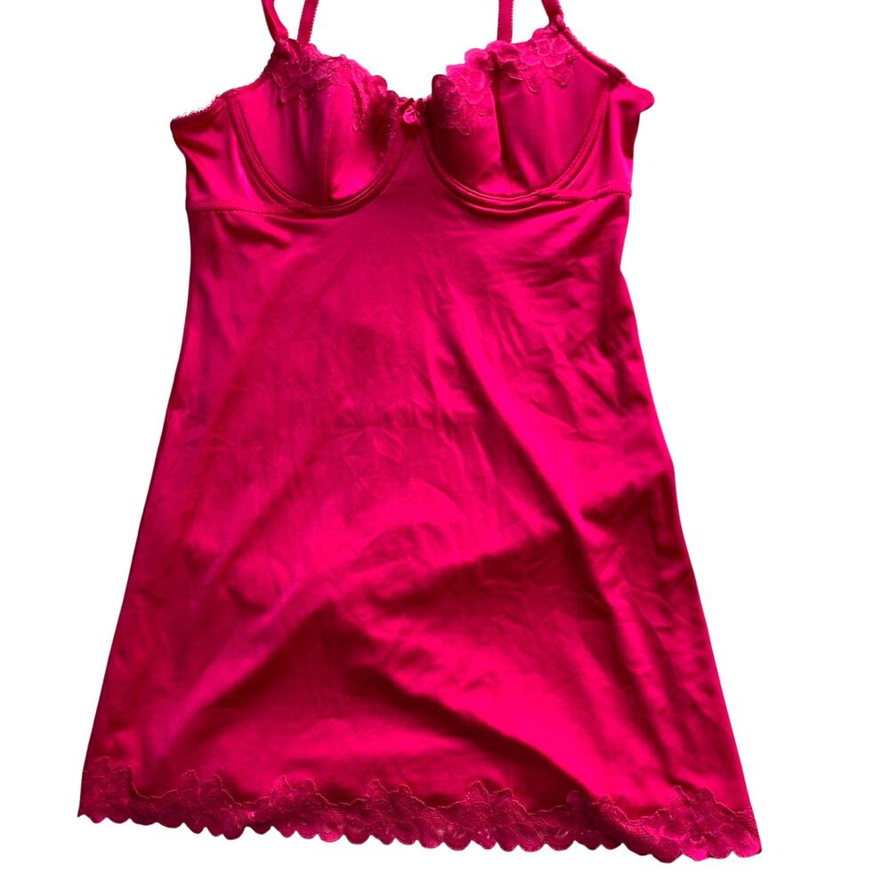 Hot Pink Lace Babydoll Bra Cami Top